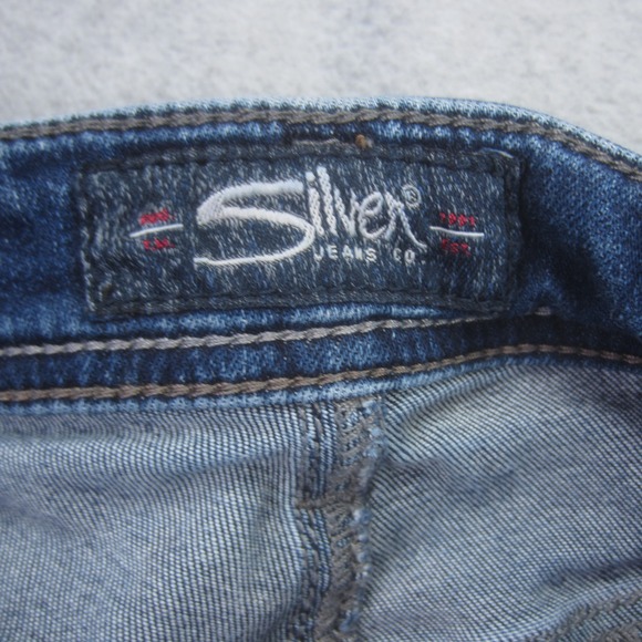 Silver Jeans Co Jeans Womens 27x33 Avery Slim Boot Medium Wash Denim Stretch - Picture 5 of 16